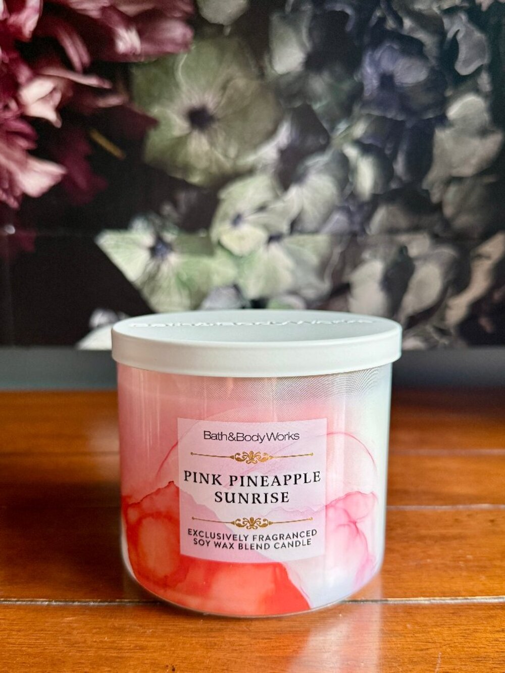 NEW PINK PINEAPPLE SUNRISE 3-Wick Candle Bath & Body Works